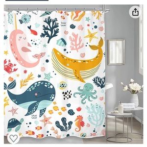 Whale Shower Curtain 🐳